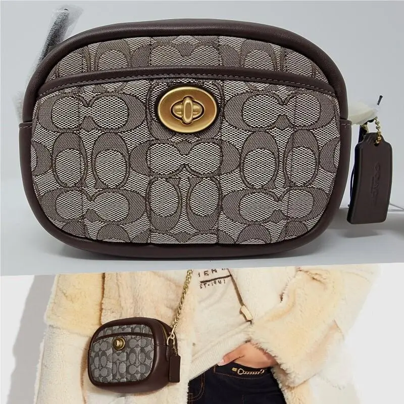 Coach Small Camera Bag in Signature Jacquard with Quilting C5275
