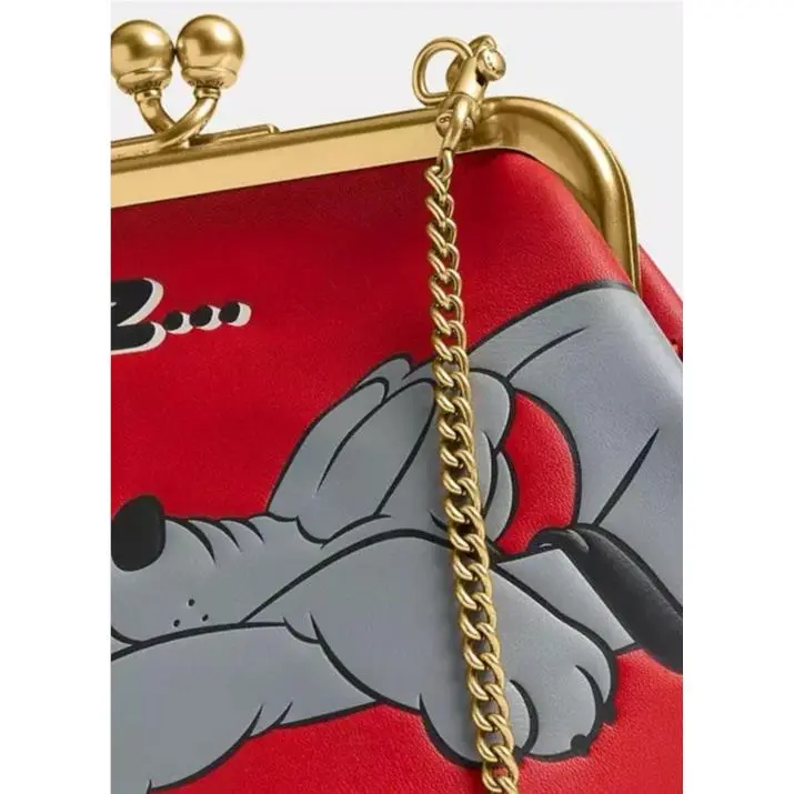 Disney x Coach Pluto Dog Kisslock Frame Bag Glovetanned Leather CDL98