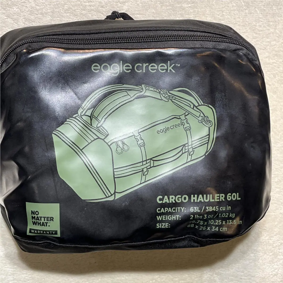 Eagle Creek Cargo Hauler 60L Folding Duffle Bag Black Travel Outdoor