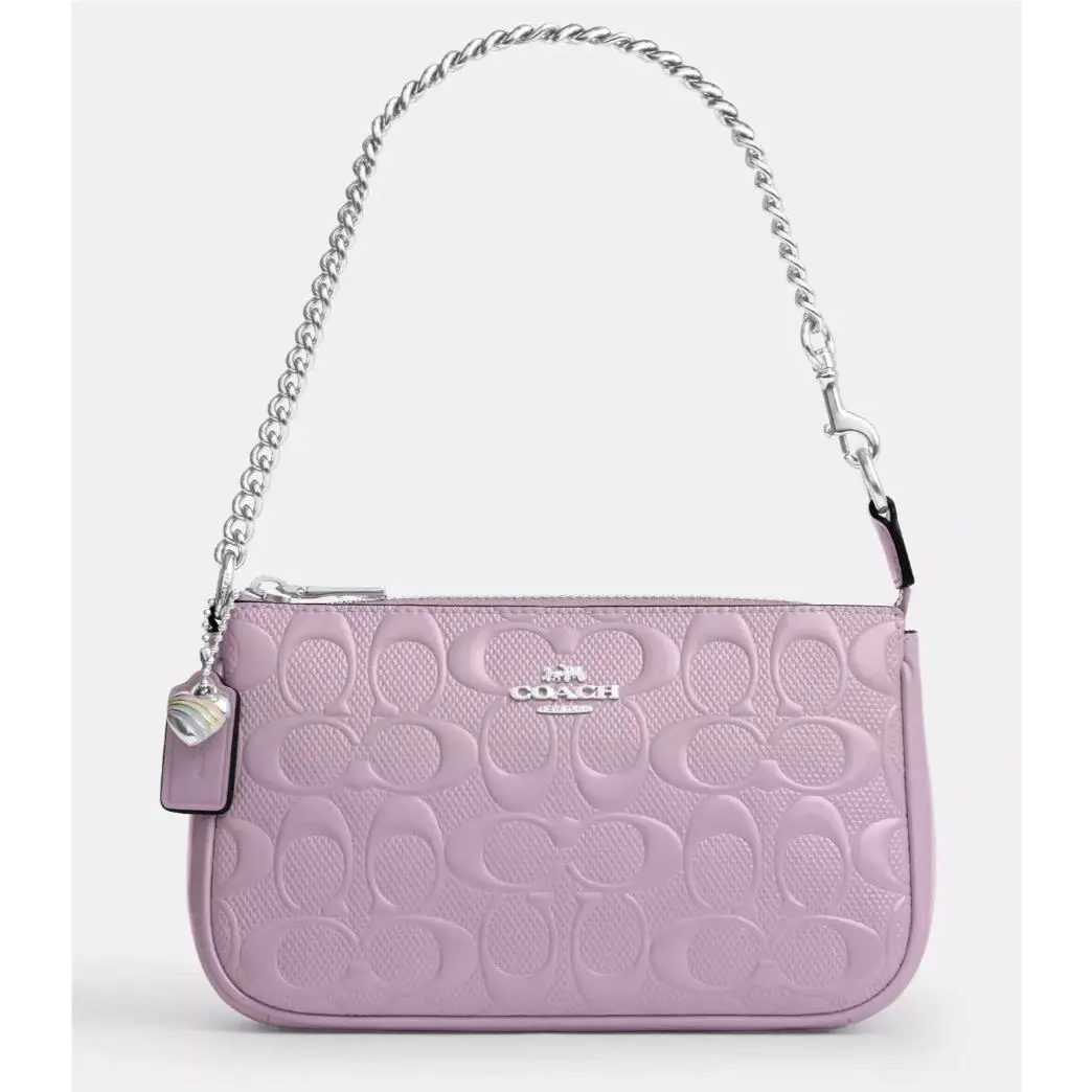 Coach Nolita 19 Light Violet Signa Patent Leather Wristlet/shoudler Bag CCZ27