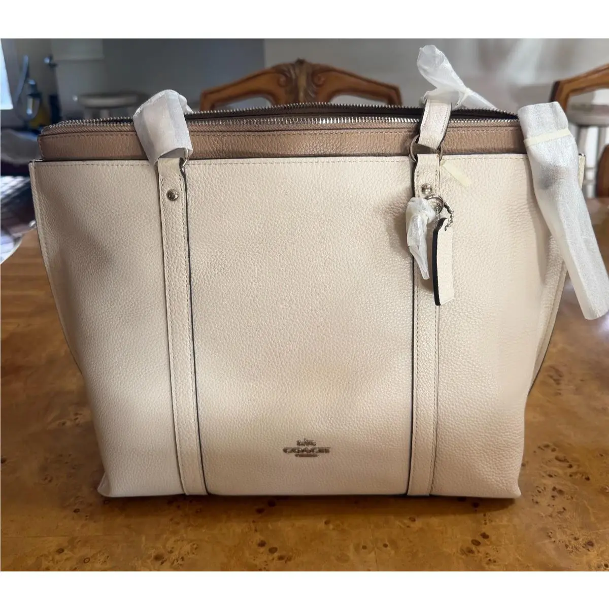 Coach Chalk Tote Handbag