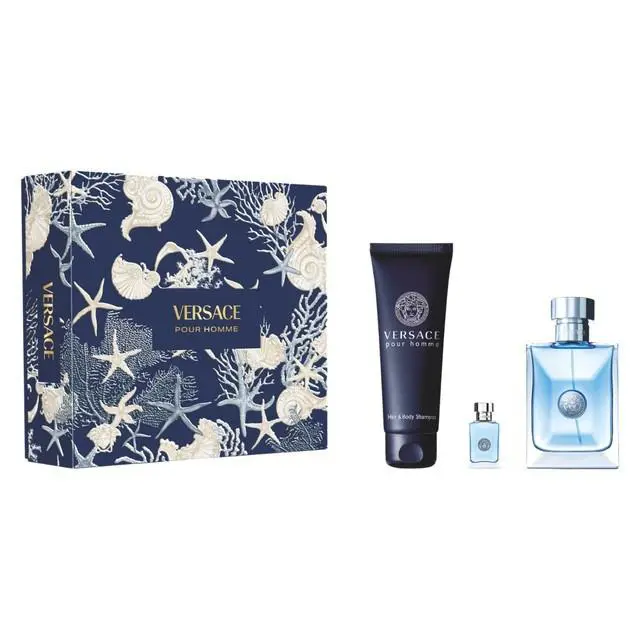 Versace Men`s Pour Homme 3pcs Edt Gift Set Fragrances 8011003899968