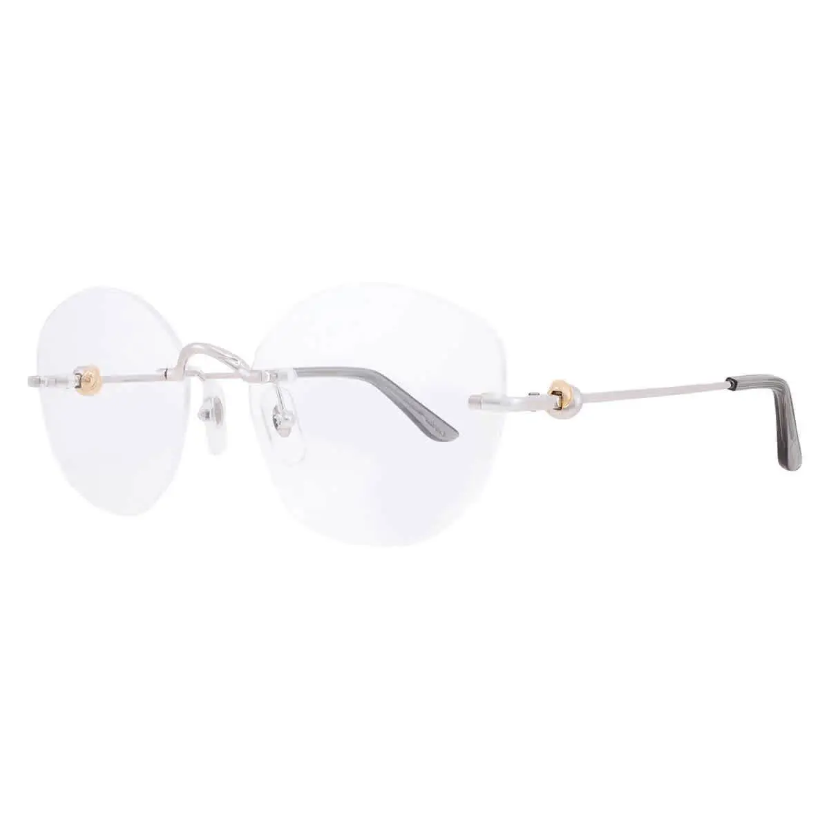Cartier Trinity Demo Oval Ladies Eyeglasses CT0376O 002 56 CT0376O 002 56