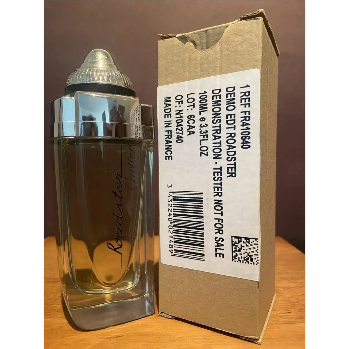 Cartier Roadster 3.3 Fl. OZ / 100 ml Eau de Toilette Spray Ntib Rare