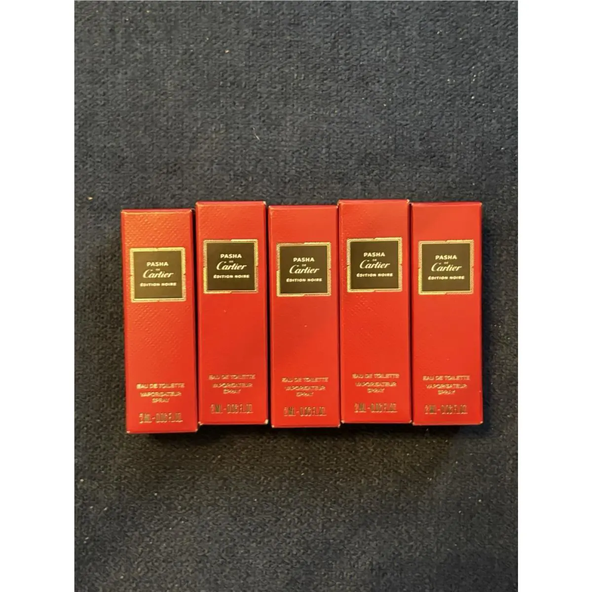 Pasha De Cartier Edition Noire Eau de Toilette Sample Spray .06oz 2ml Lot 5