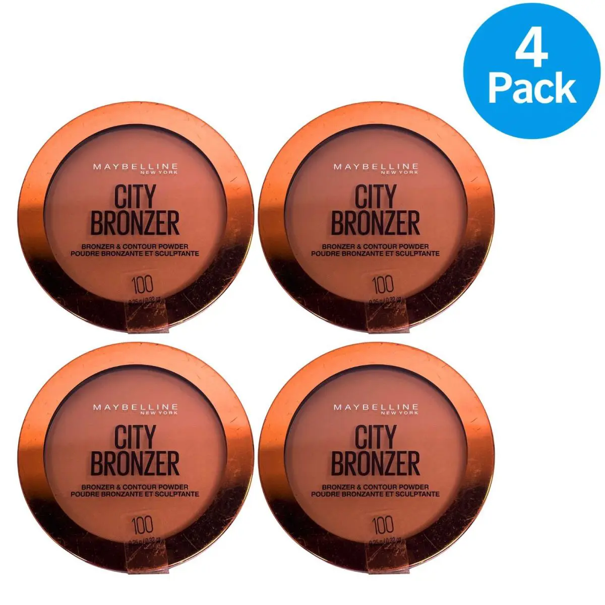 Maybelline City Bronzer Contour Powder 0.32oz Shade 100 4 Pack New