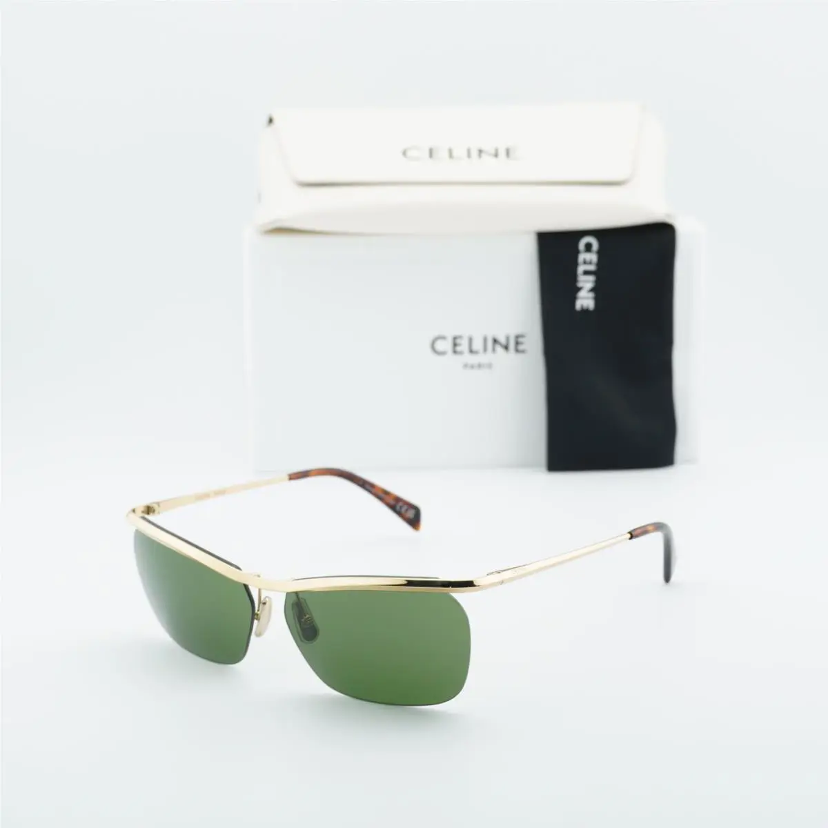 CL40307U 30N Gold/green 62-12-140 Sunglasses by Celine