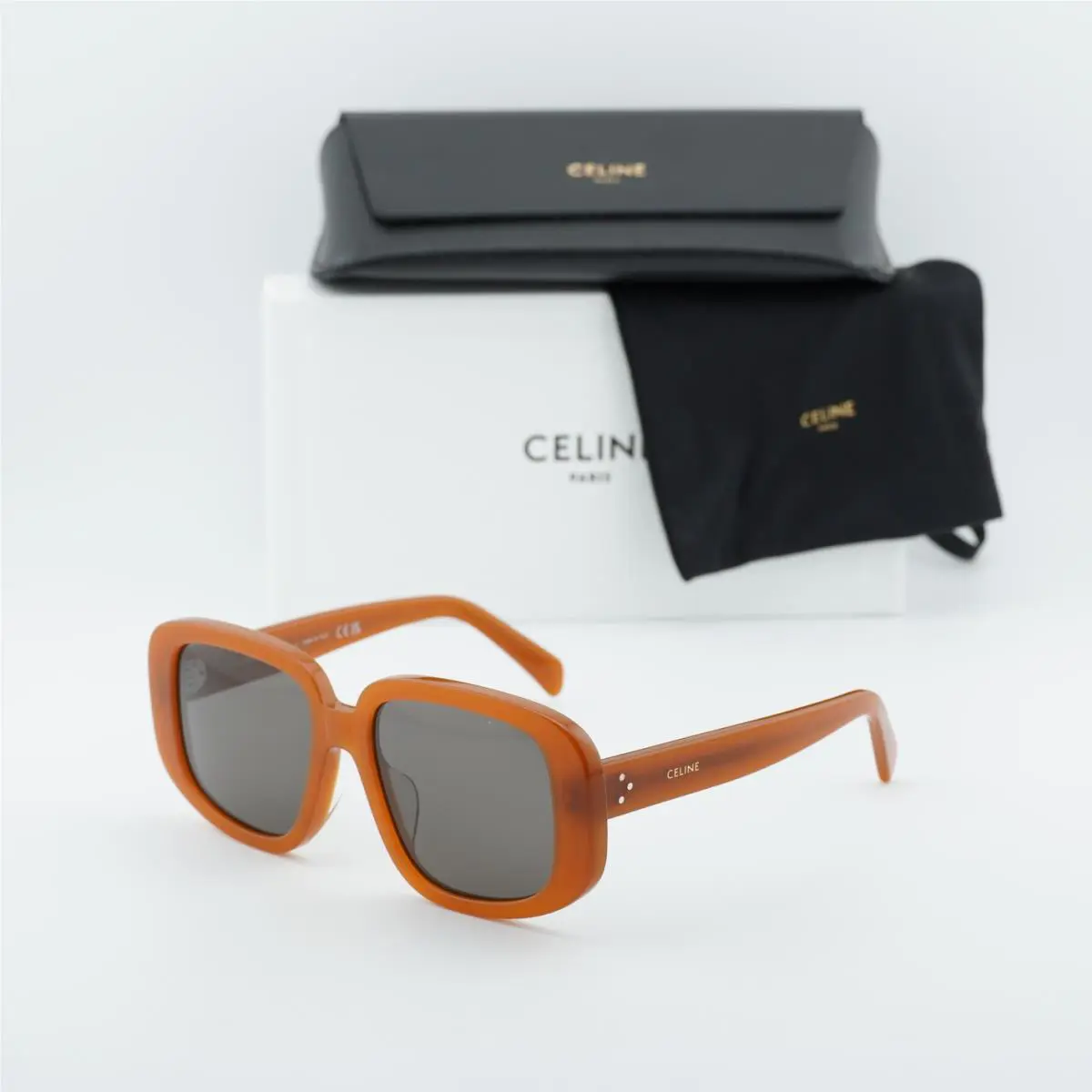Celine CL40299U 45A Shiny Brown/grey 55-18-140 Sunglasses