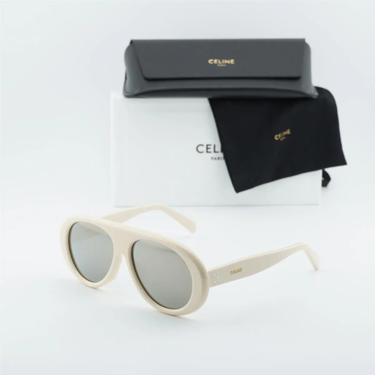 Celine CL40300U Apres Ski Capsule 25C Ivory/smoke Mirror 55-15-140