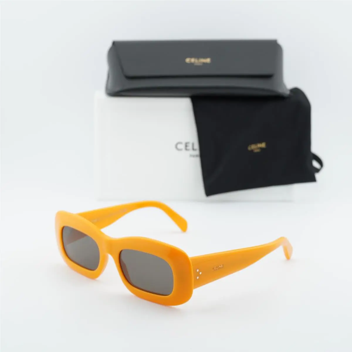 Celine CL40294I 42A Glossy Orange/grey 53-19-140 Sunglasses
