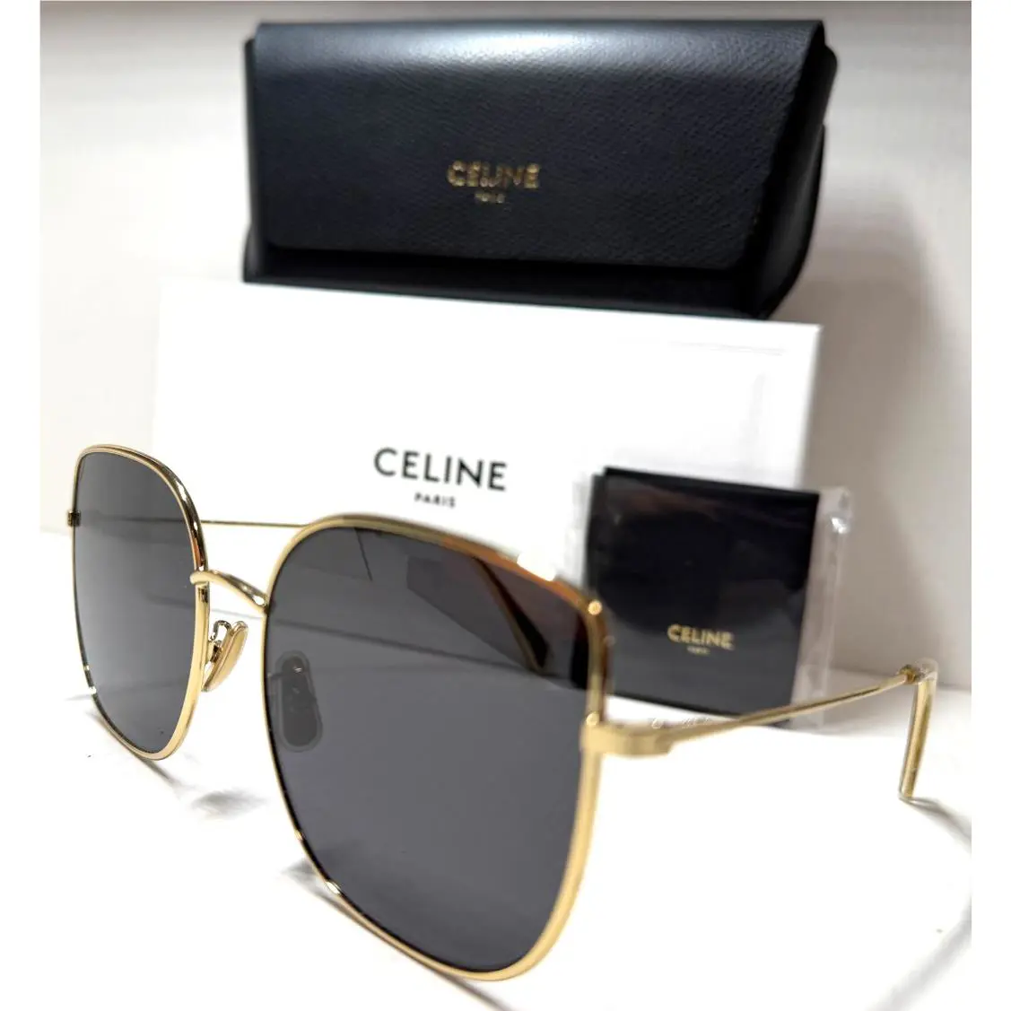 Celine CL40174U 30A Polished Gold W/grey Lenses Sunglasses 59-19