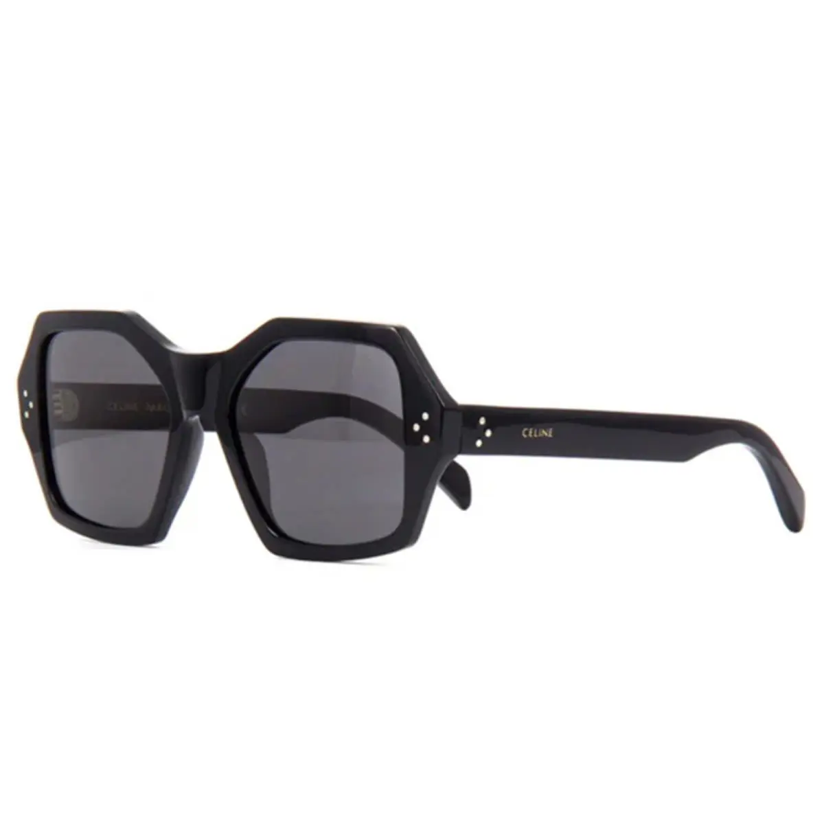 Celine Women`s Oversized Black Geometric Sunglasses CL40104I-01A Made in Italy