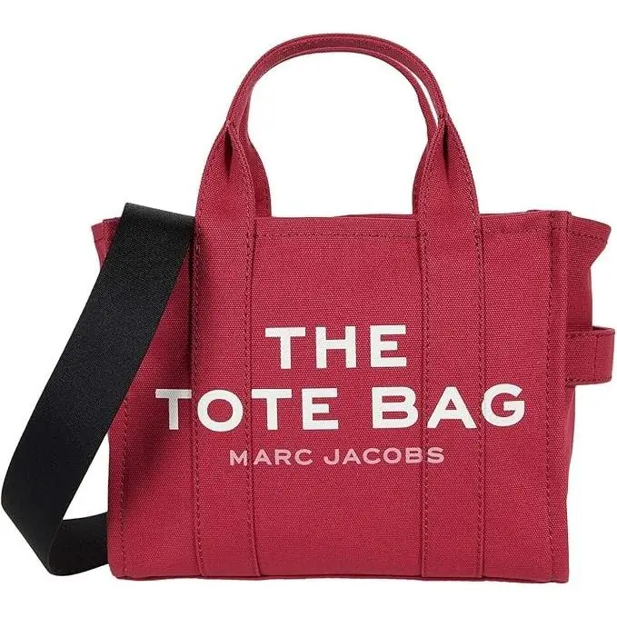 Marc Jacobs Small Tote Bag Persian Red Canvas Leather M0016493-601