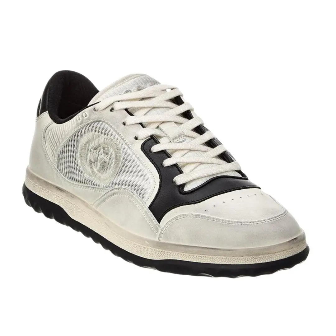 Men`s Gucci White Distressed Leather MAC80 Sneakers 741656