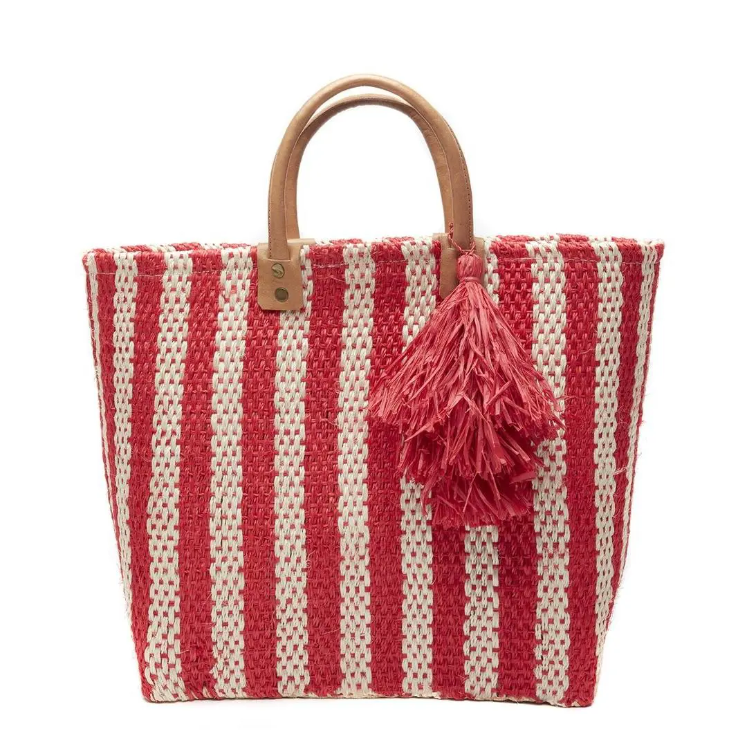 Mar Y Sol Lido Sisal Tote Women`s Red by Louis Vuitton