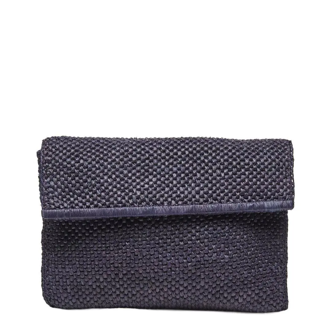 Mar Y Sol Rhodes Raffia Clutch Women`s Blue by Louis Vuitton