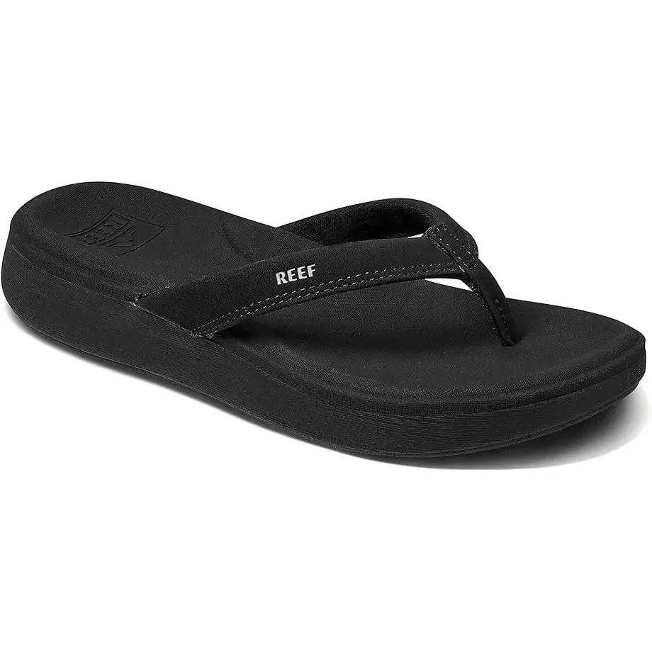Reef Cushion Cloud CJ0232 Flip Flop Women`s Black Comfort Sip On Sandals LIQ244