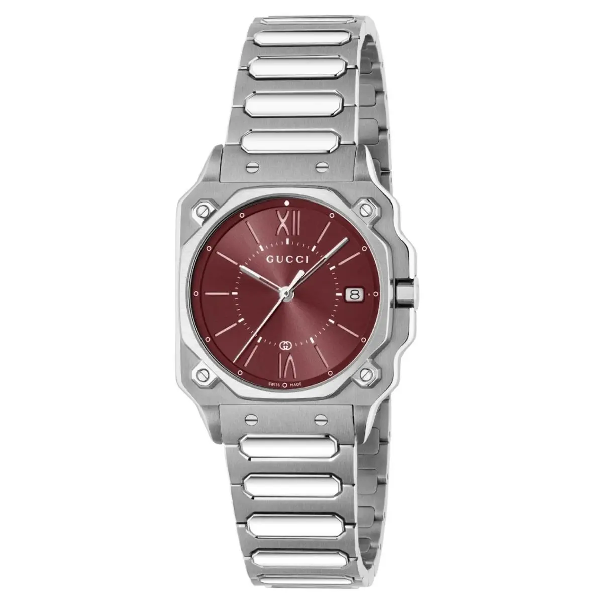 Men`s Classic Maroon Dial Watch - YA166509 by Gucci