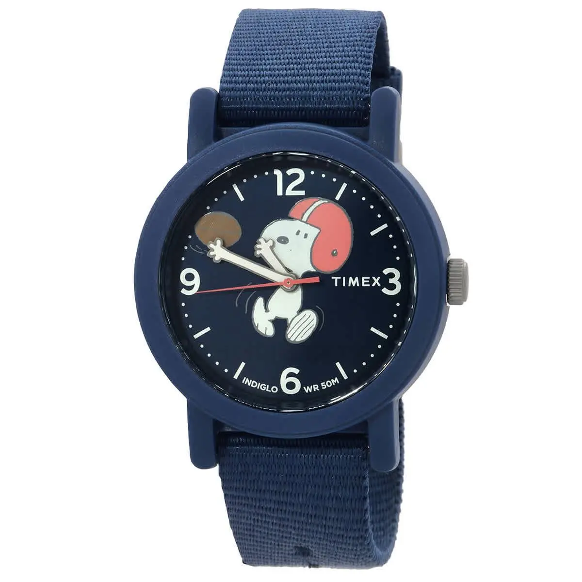 Timex x Peanuts Football Camper Quartz Blue Dial Watch TW2W48500