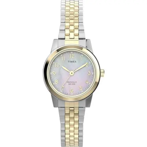 TW2W35300 Mother of Pearl Dial Women`s 2-Tone Expansion Indiglo 25MM by Timex