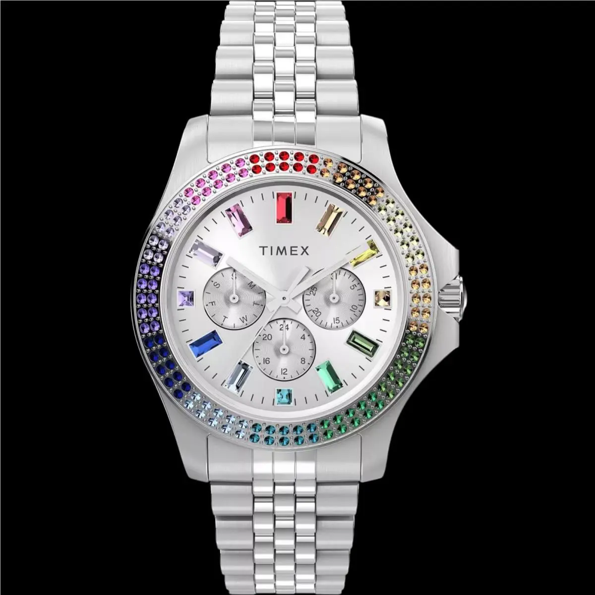 Kaia 40MM Women’s Analog Watch Baguette Crystal Markers 50M WR Watch by Timex