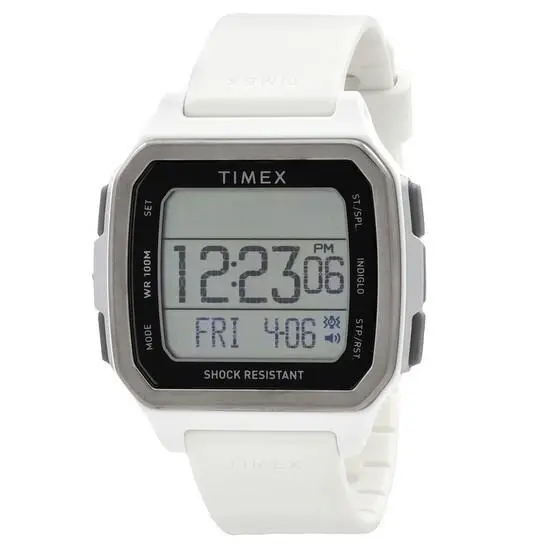 Timex Trend Command Urban Quartz Digital Grey Dial Men`s Watch TW5M29100 - Dial: Grey, Band: White, Bezel: White