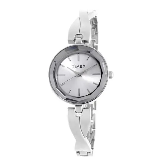 Timex Quartz Stainless Steel Silver Dial Ladies Watch TW2T49400