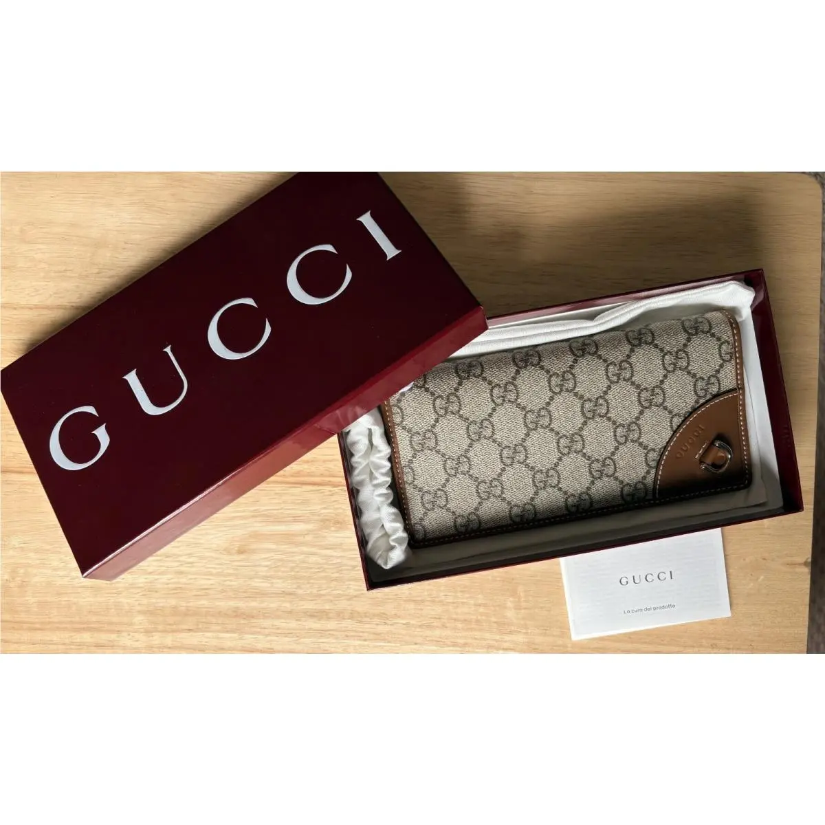 Gucci GG Emblem Continental Wallet