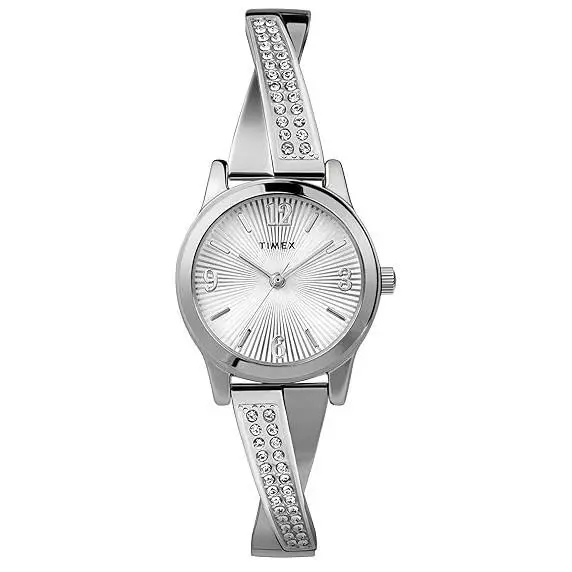 Women`s Watch TW2V69600 Quartz Silver Dial Stainless Steel Expansion 25mm by Timex