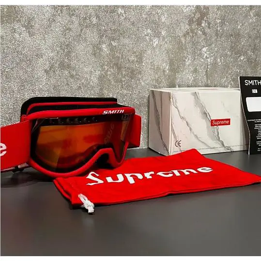 Supreme x Smith Snowboard Ski Goggles Red FW15 Colorway Limited Edition 2026