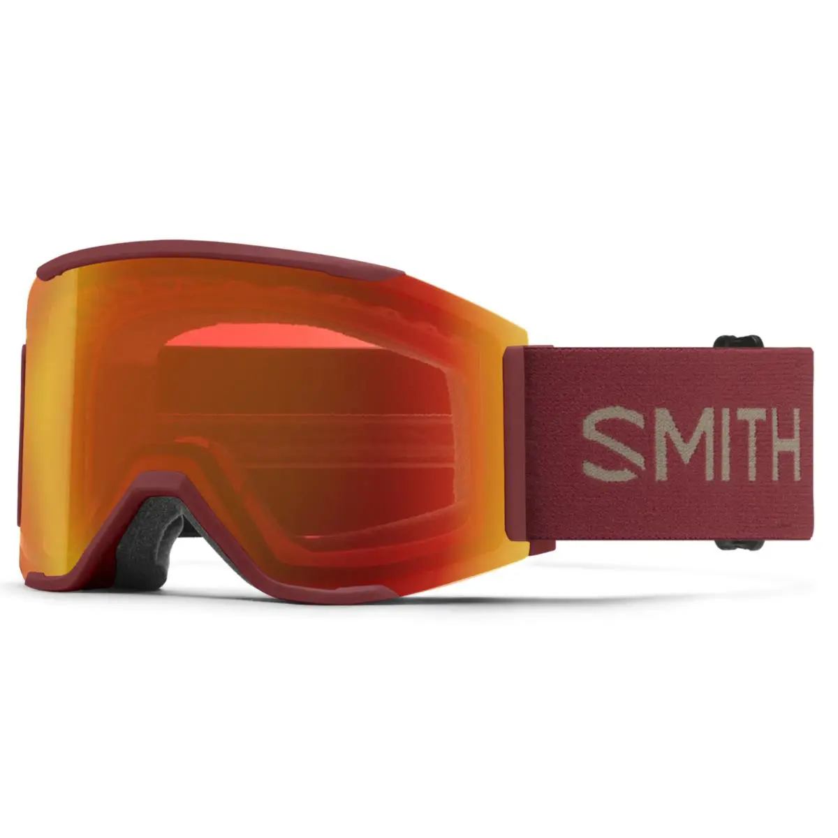Smith Squad Mag Snow Goggles-ironwood-chromapop Everyday Red+yellow Flash