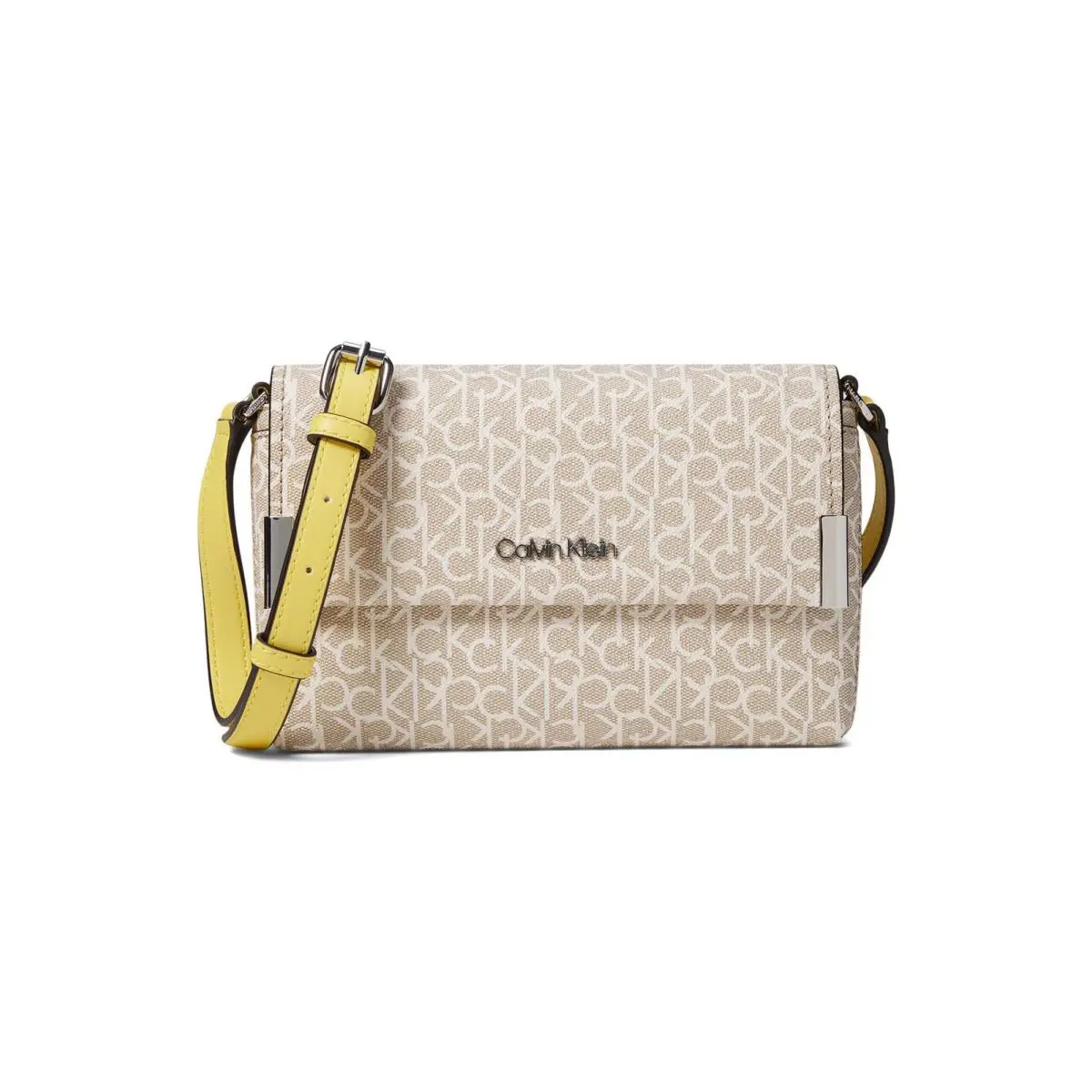 Calvin Klein Womens` Key Item-xbody Signature Crossbody Khaki/vanilla/pineapple