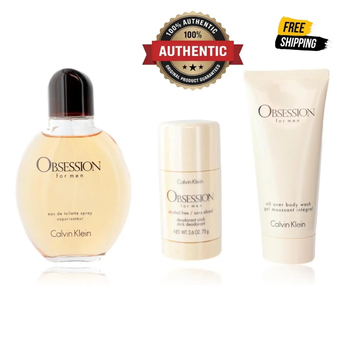 Obsession by Calvin Klein 3 Piece Set For Men