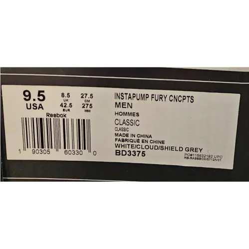 Reebok shoes - Reebok® x Concepts (Men`s 9.5) InstaPump™ Fury 
