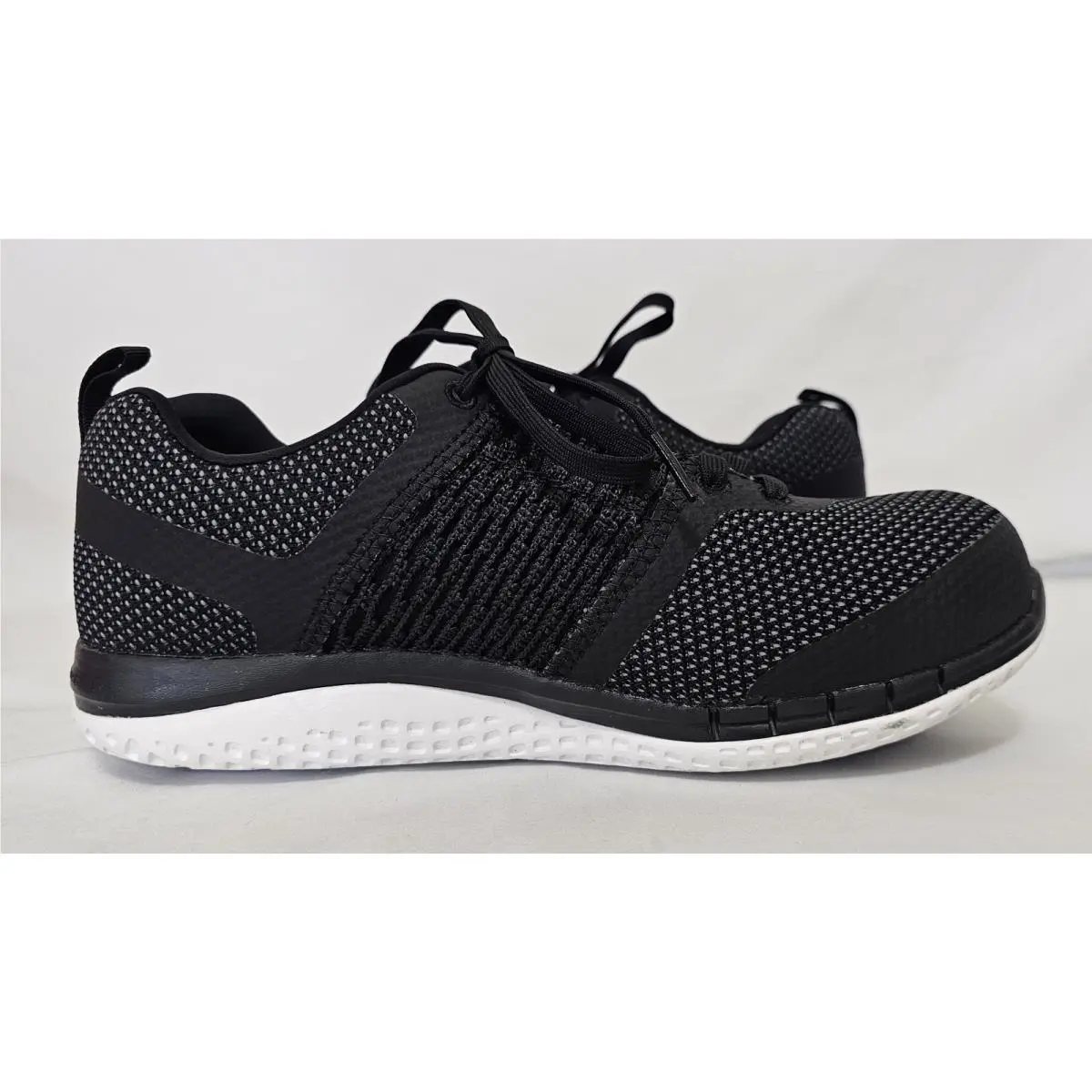 Reebok Men Print Work Ultk Size 8.5 W Black Shoes RB4249 Safety Toe Cap