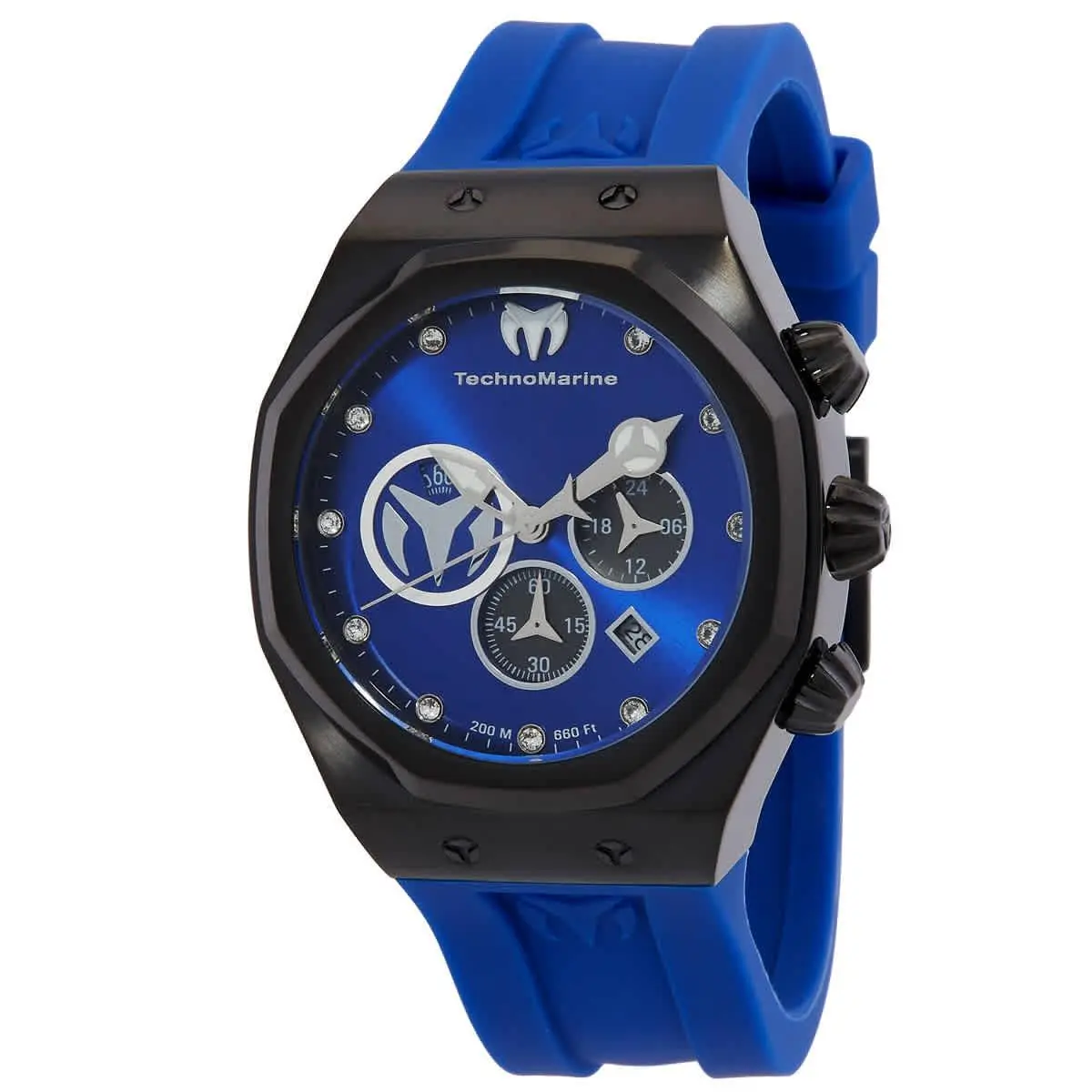 Technomarine TM-523001 Reef Sun Blue Dial 45 mm Men`s Watch - Blue, Dial: Blue, Band: Blue