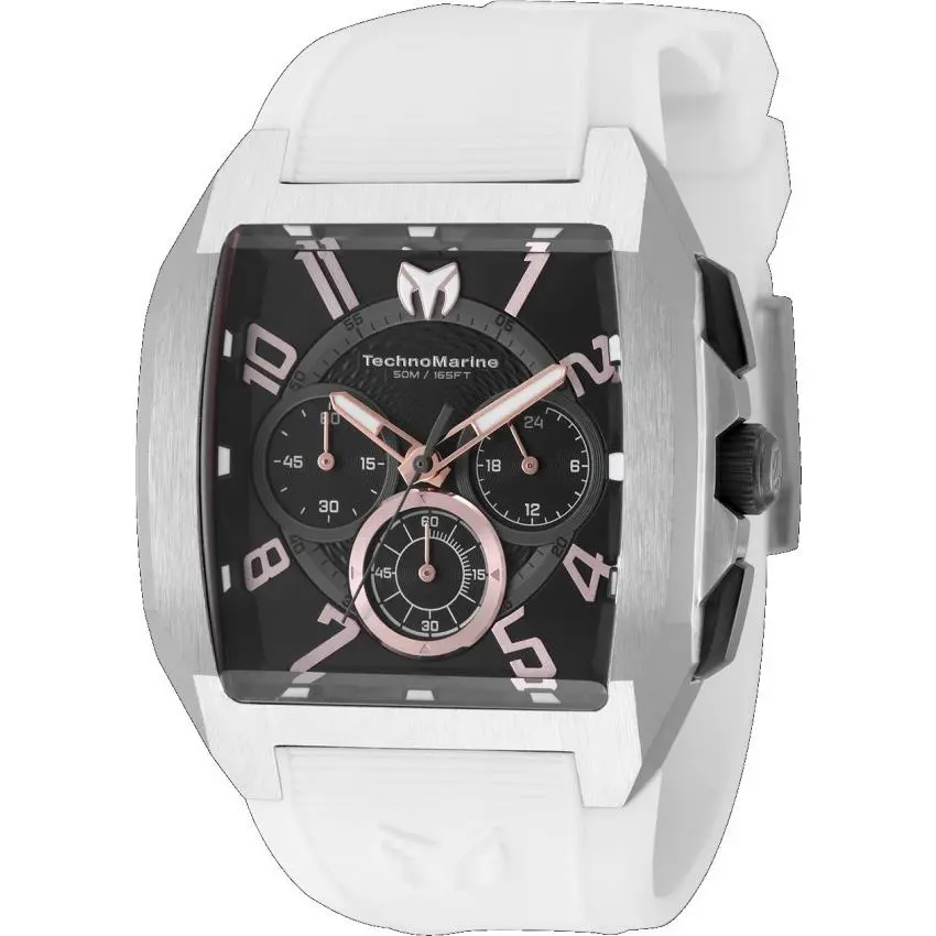 Technomarine Aqua Quadrant Men`s 41mm White Silicone Chronograph Watch TM-225106