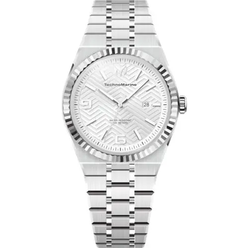 Technomarine Terra Nova Men 42.00mm SS Steel White+silver Dial PC32 Quartz
