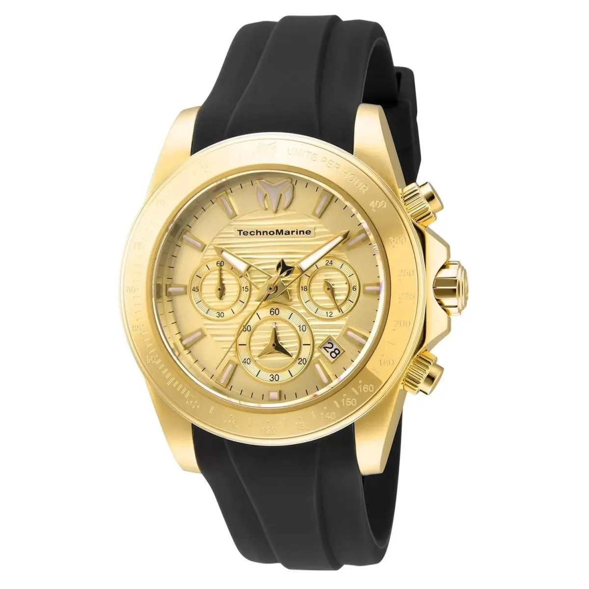 Technomarine TM-219034 Quartz Watch Gold Dial Stainless Steel 42mm Men by TechnoMarine