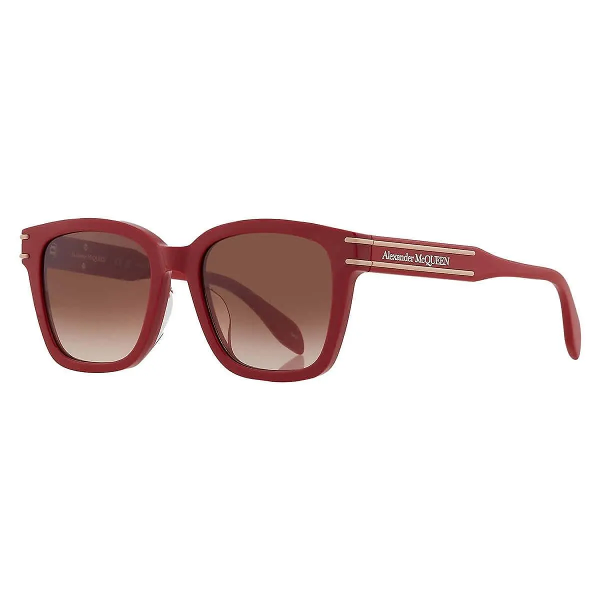 Alexander Mcqueen Brown Gradient Square Unisex Sunglasses AM0399SA 003 55