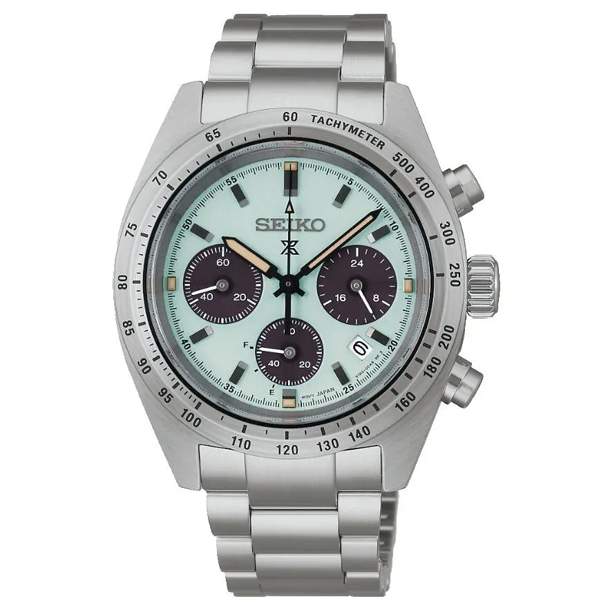 Seiko Prospex Speedtimer Light Green Dial Men’s Watch SSC965 - Dial: Light Green