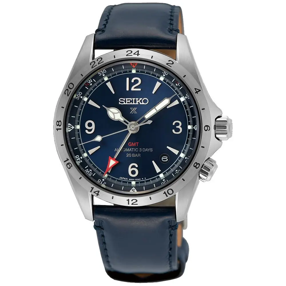 Prospex Luxe SPB377J1 Alpinist Gmt Automatic Watch Blue Dial by Seiko