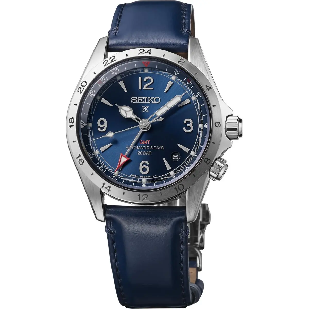 Seiko Prospex Alpinist Mechanical Gmt Blue Dial Men`s Watch SPB377