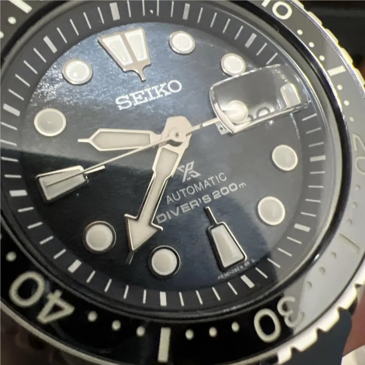 Prospex SRPF77K1 King Turtle Dark Manta Ray Save The Ocean Rubber Strap by Seiko