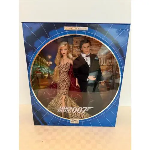 Nrfb 2002 Collector Mattel Barbie Ken as James Bond 007 Movie Doll Gift Set
