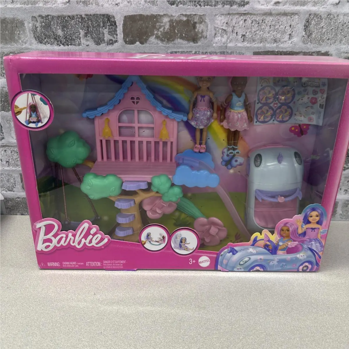 Barbie Fantasy Treehouse Playset with 2 Chelsea Dolls and Car