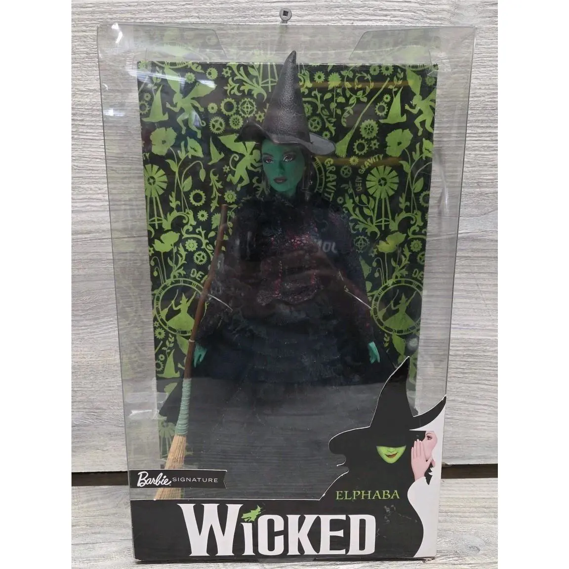 2018 Wicked Elphaba Black Label Barbie Signature Doll Mattel FJH60 Nrfb Rare D6