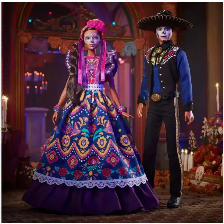 2022 Barbie Ken Dia De Los Muertos Day of The Dead Dolls Set