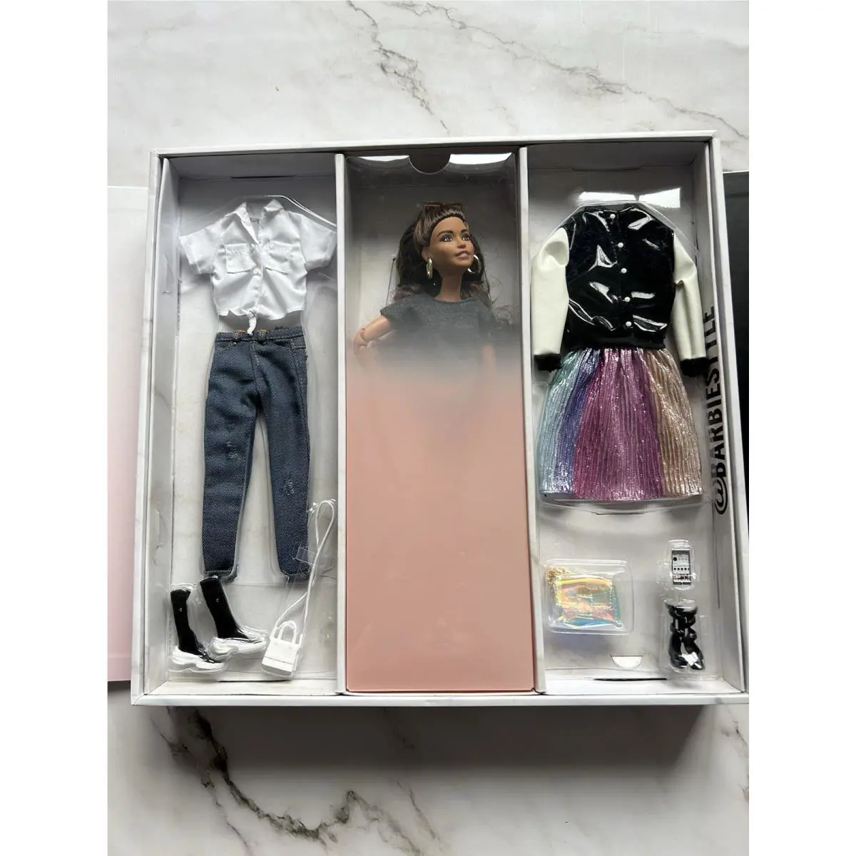 Mattel 2021 Gold Label Barbie Style Signature 4 Barbie Doll Gift Set HCB75