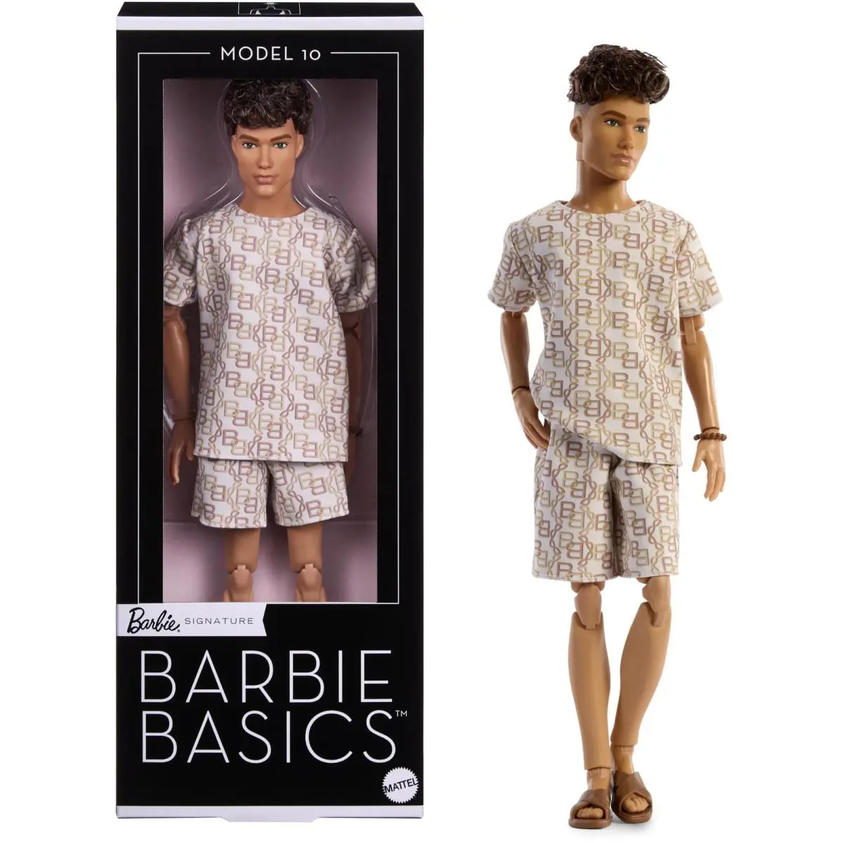 Barbie Basics Model Collector Ken Fashion Doll 10 with Brunette Hair in Shirt